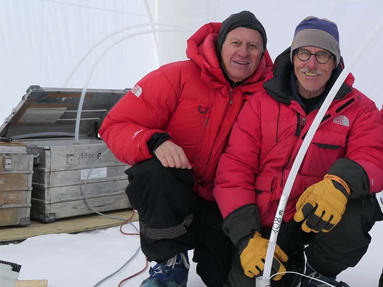 Thomas Stocker and Jakob Schwander in Antarctica