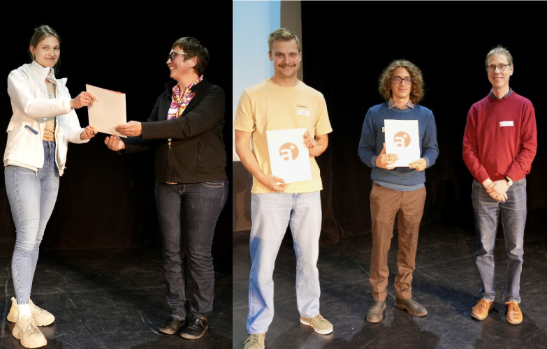 Helene Hollitzer und Onno Doensen erhalten ihren Preis